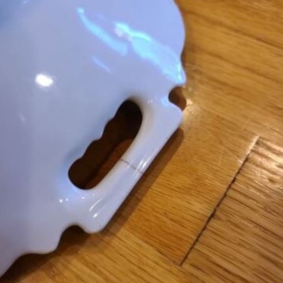 CLEARANCE Vintage Pink Lustre Violets Dresser Vanity Tray (?) - Picture 6 of 7